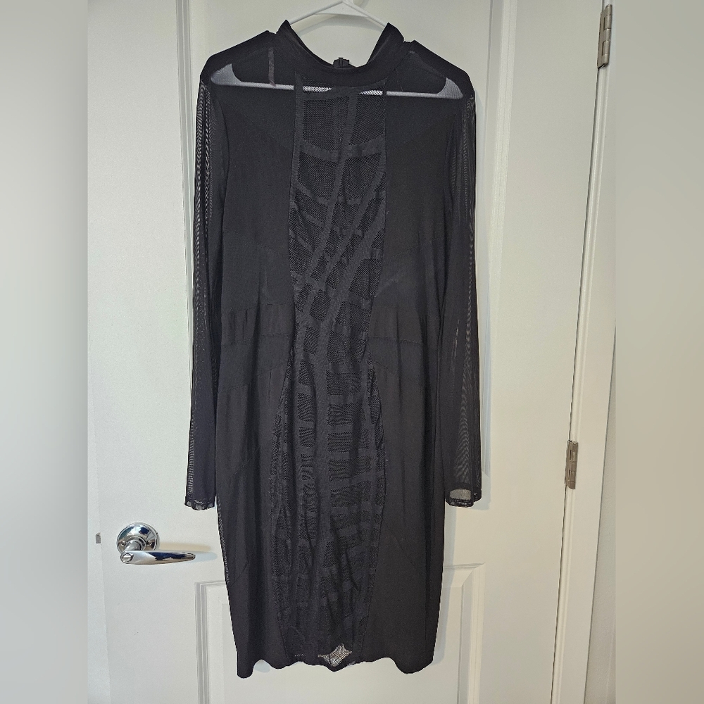 Auditions Black Midi Dress